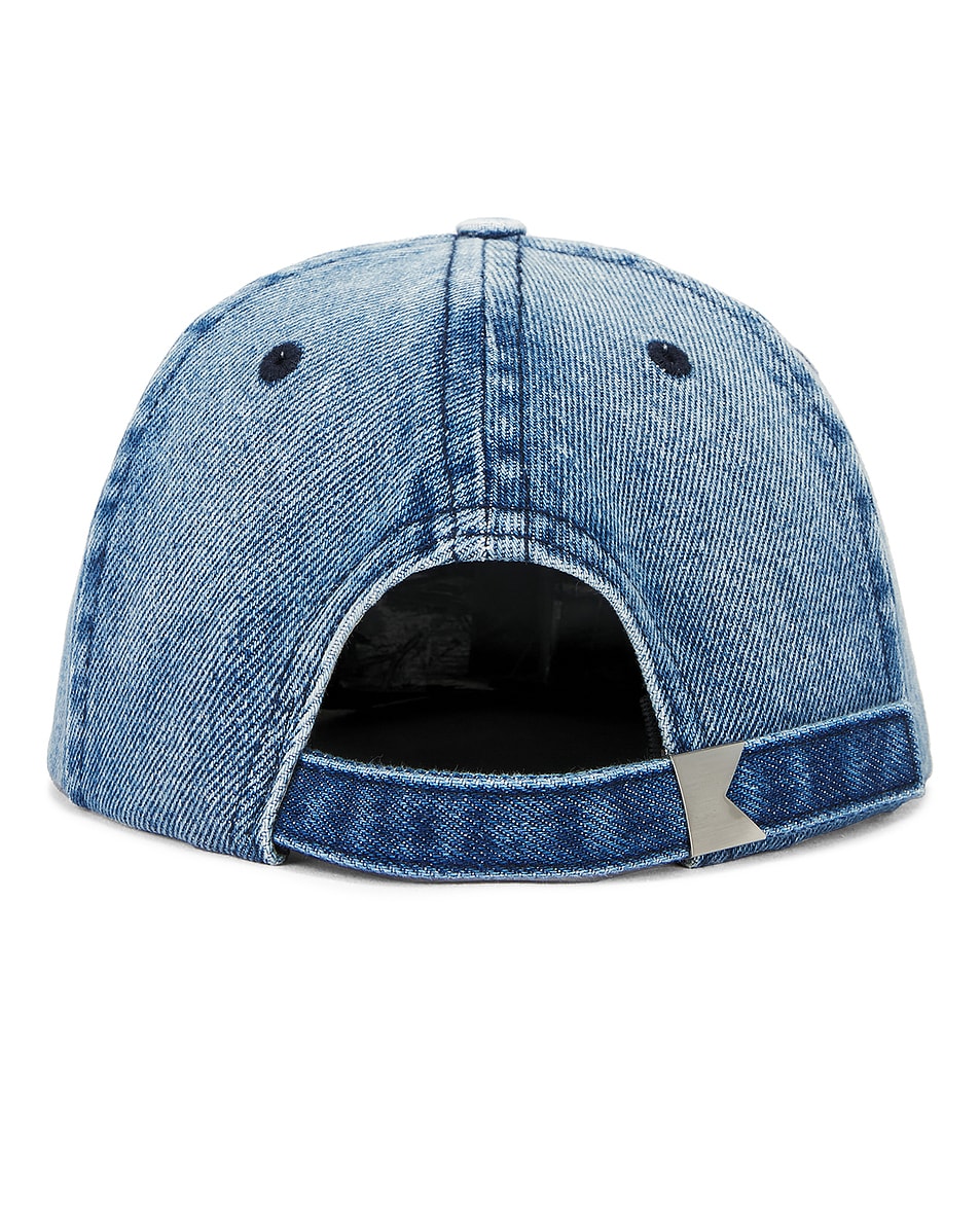 Image 2 of Rhude Logo Denim Hat in Oxford Indigo