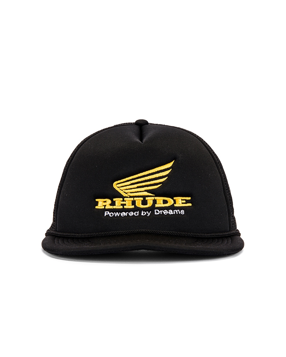 Image 1 of Rhude Rhonda Trucker in Black & Yellow