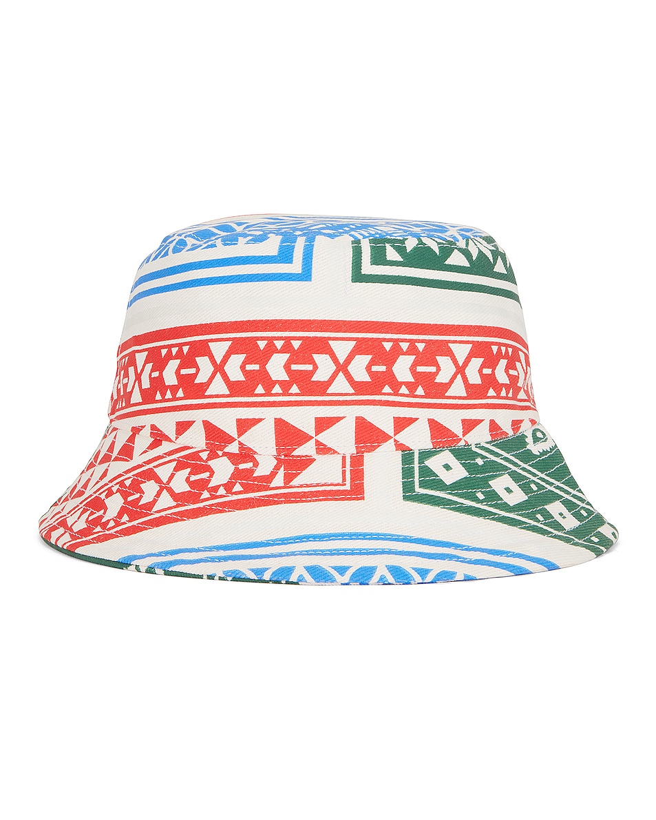 Image 1 of Rhude Card Print Bucket Hat in Forest Green