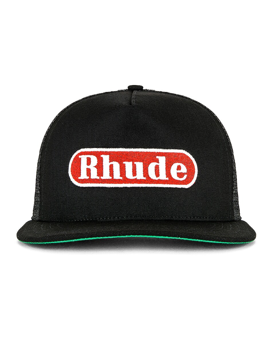 Image 1 of Rhude Pit Stop Hat in Black