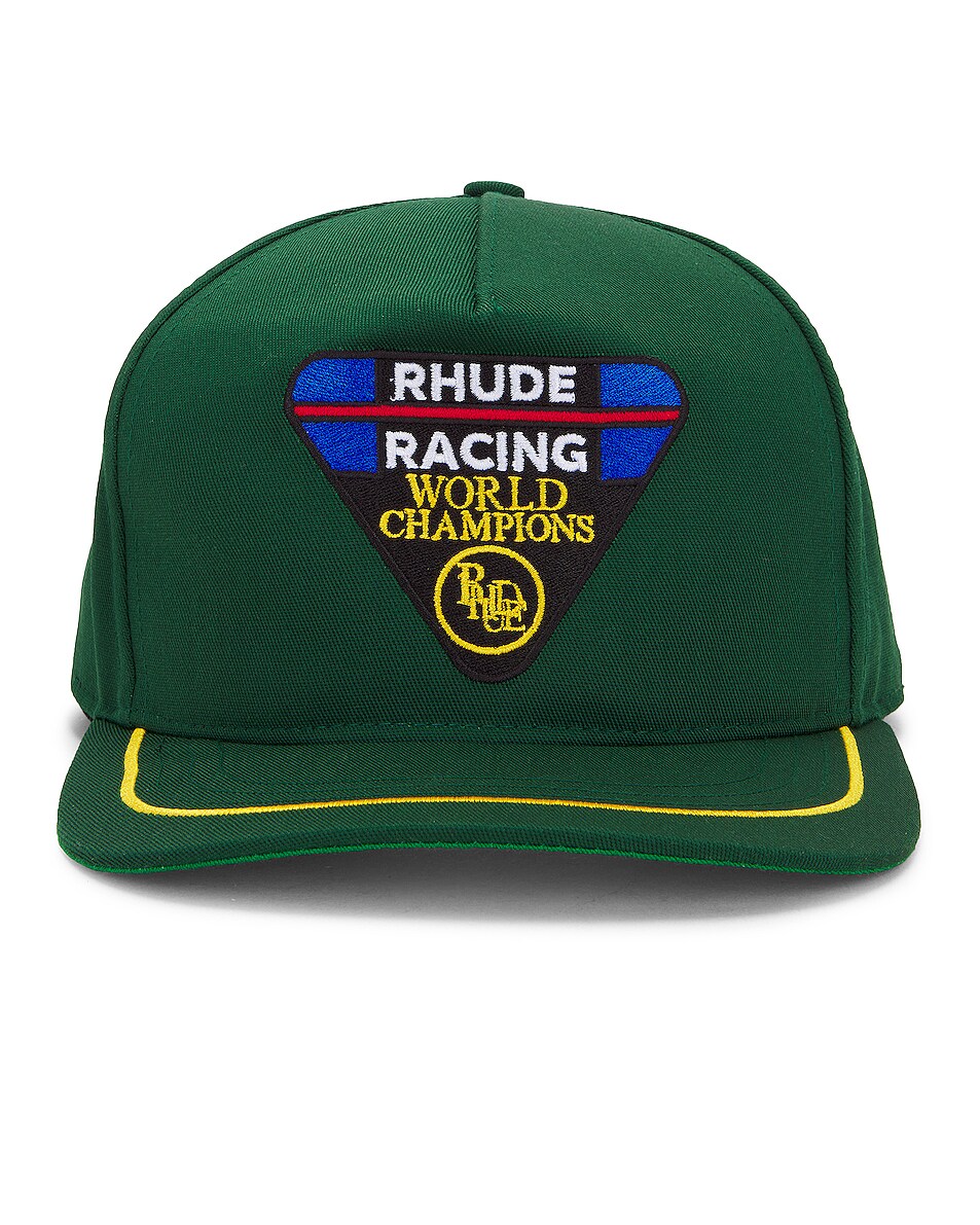 Image 1 of Rhude Racing Champs Hat in Green