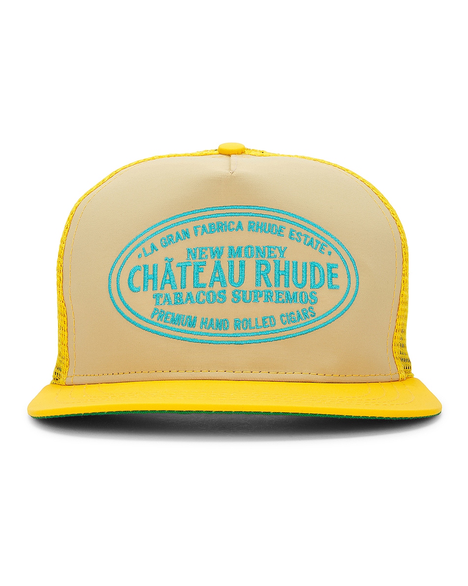 Image 1 of Rhude Chateau Hat in Yellow & Tan