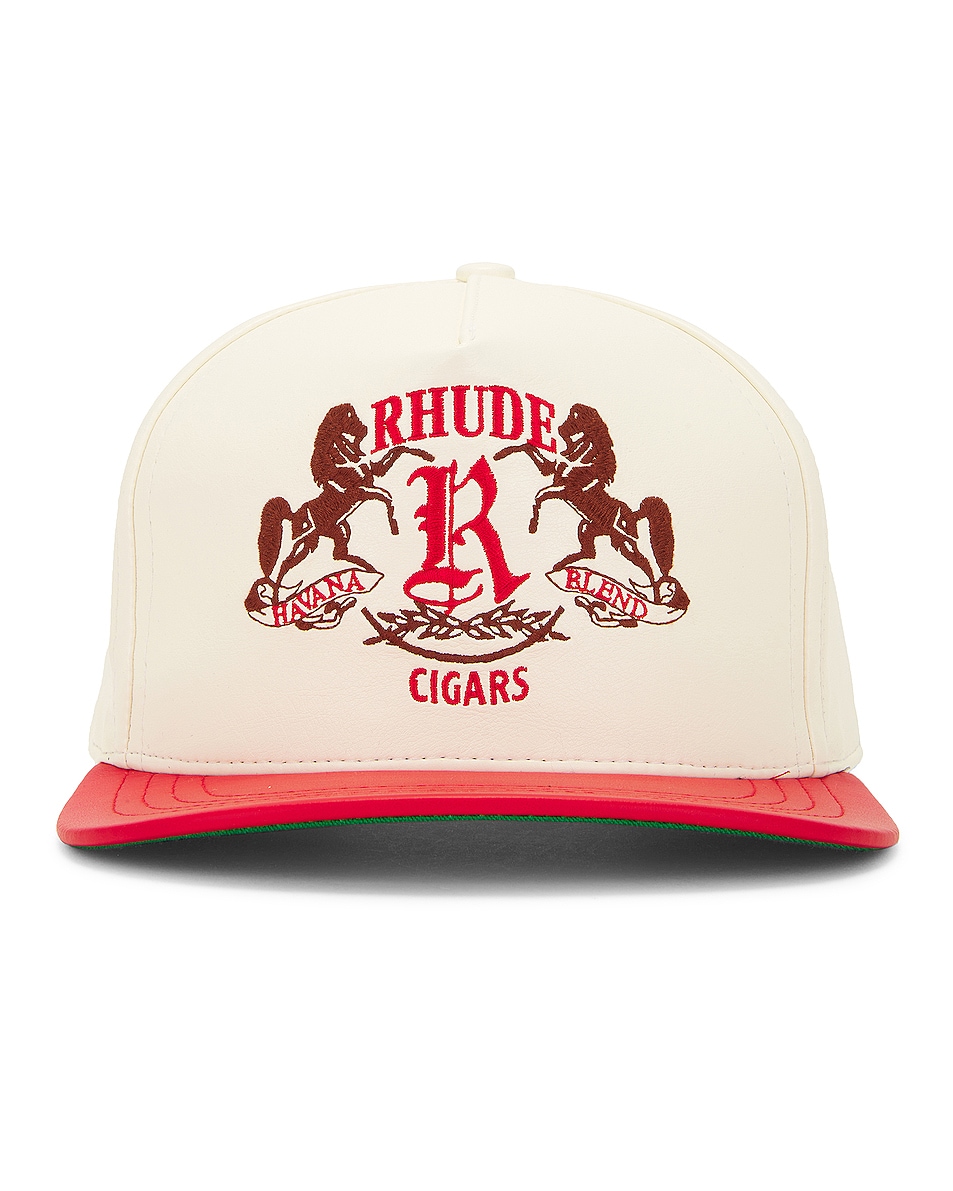 Image 1 of Rhude Roccia Cigar Hat in Cream & Red