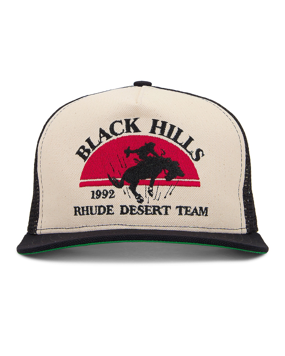 Image 1 of Rhude Black Hills Hat In Black & Vintage White in Black & Vintage White