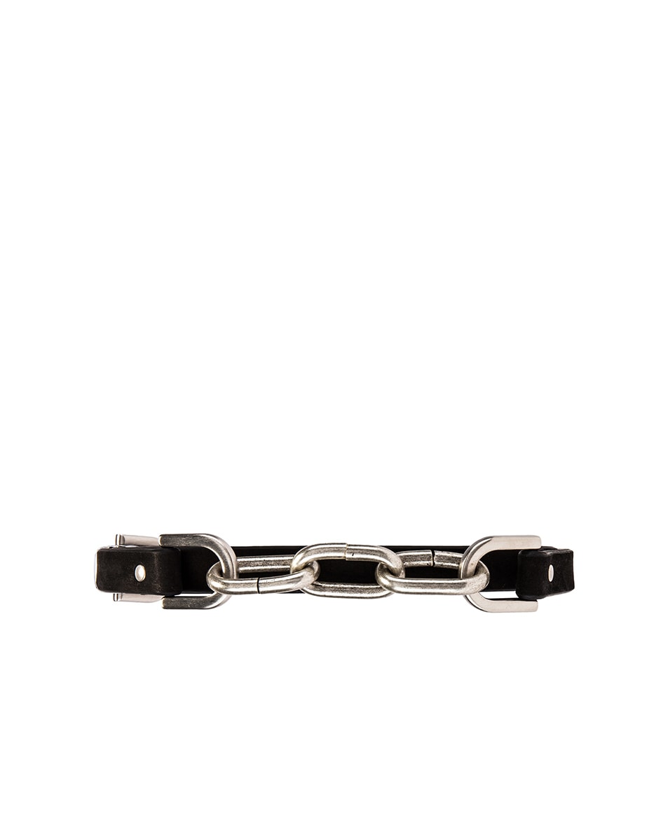 Image 1 of Rick Owens Leather Chain Belt in Black