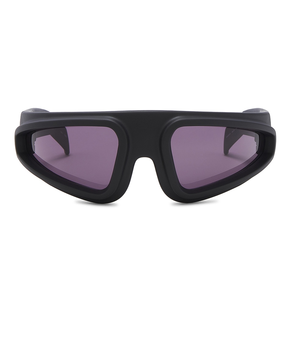 Image 1 of Rick Owens Ryder Sunglasses in Black