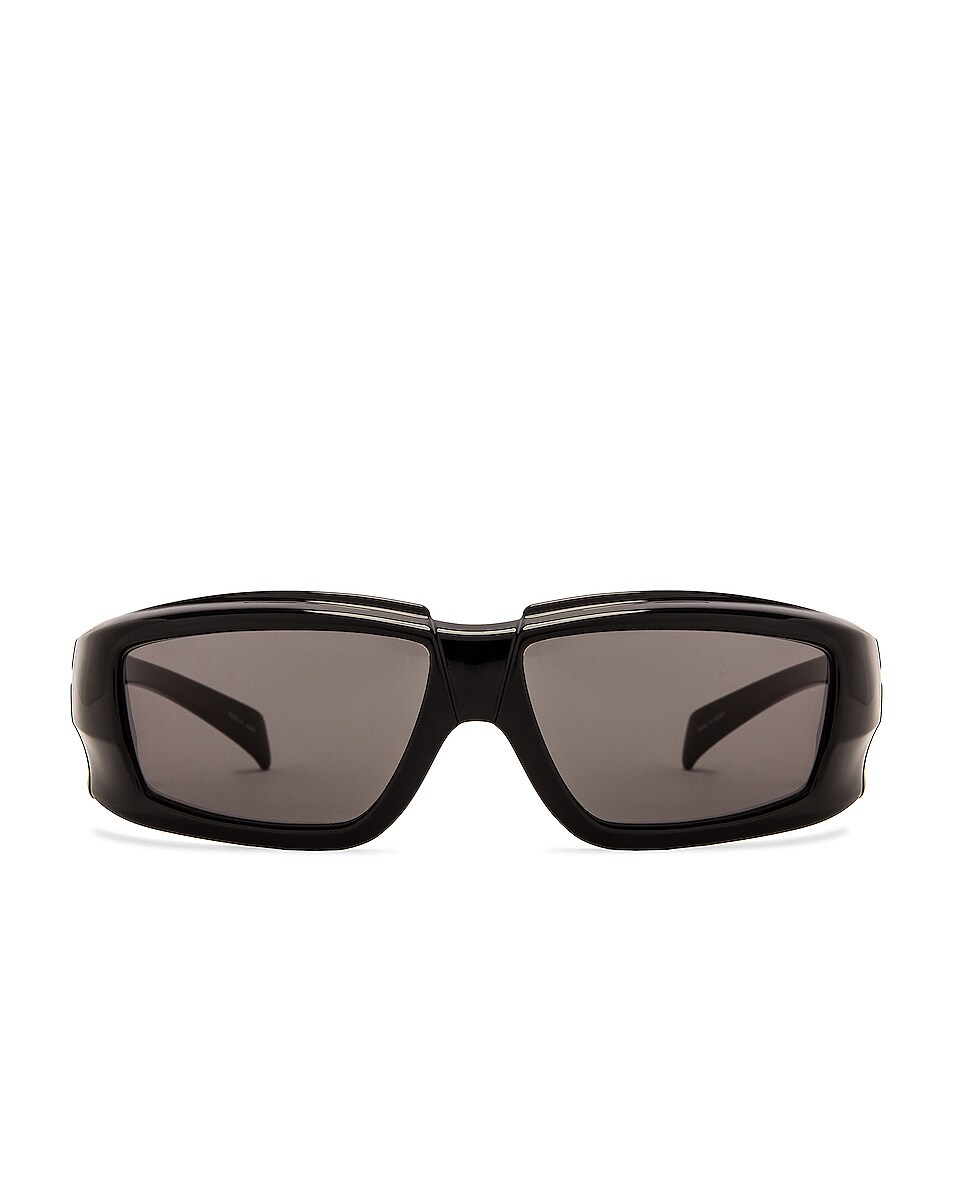 Image 1 of Rick Owens Rick Sunglasses in Black & Black