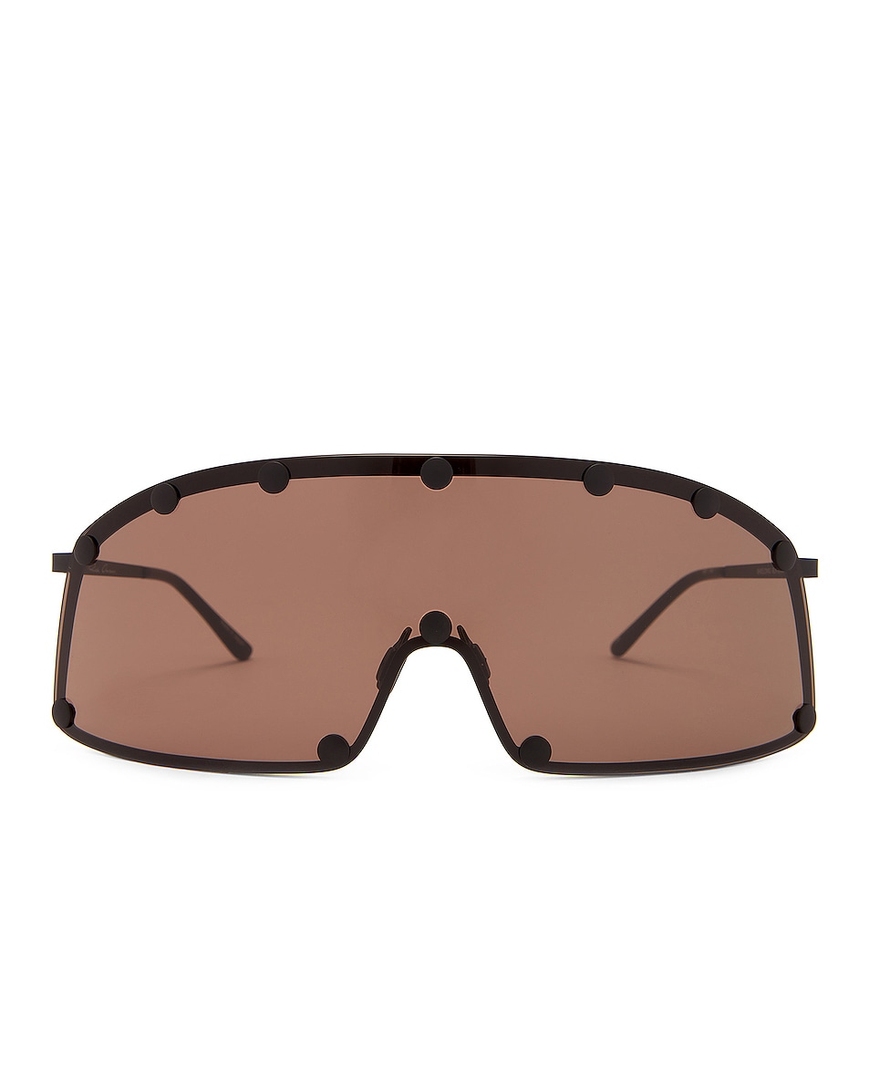 Image 1 of Rick Owens Shield Sunglasses in Black