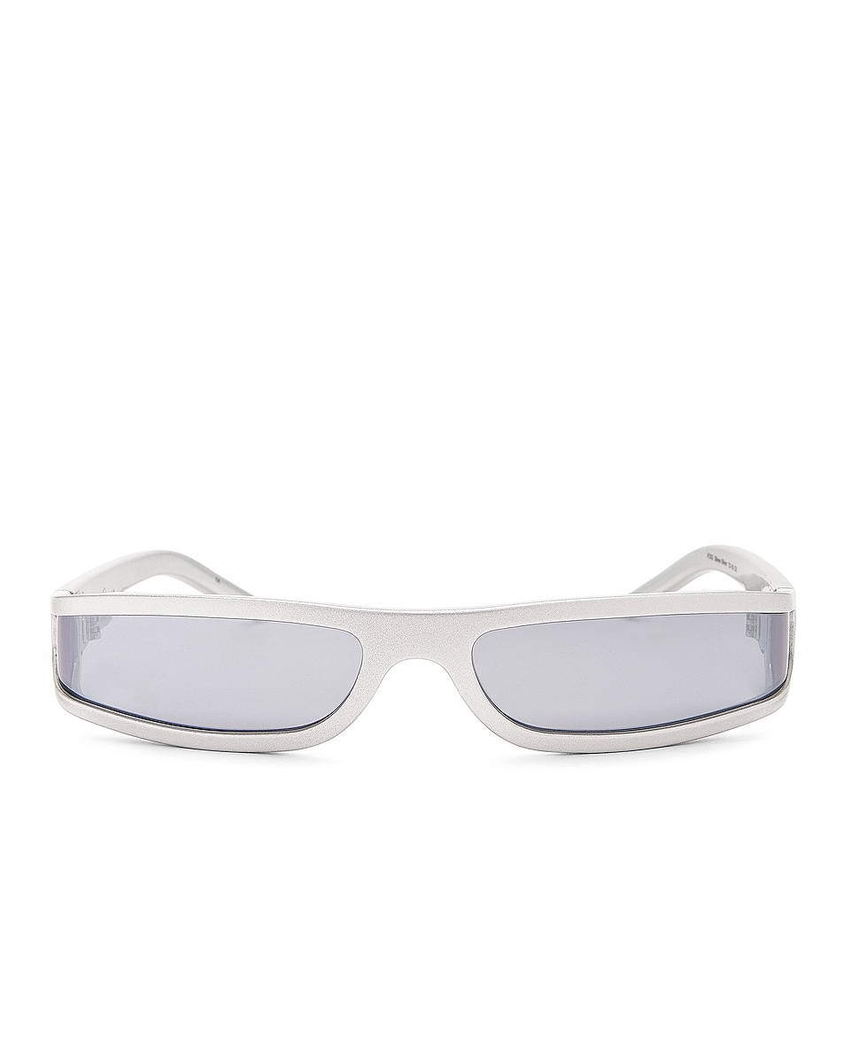 Image 1 of Rick Owens Fog Sunglasses in Silver & Silver