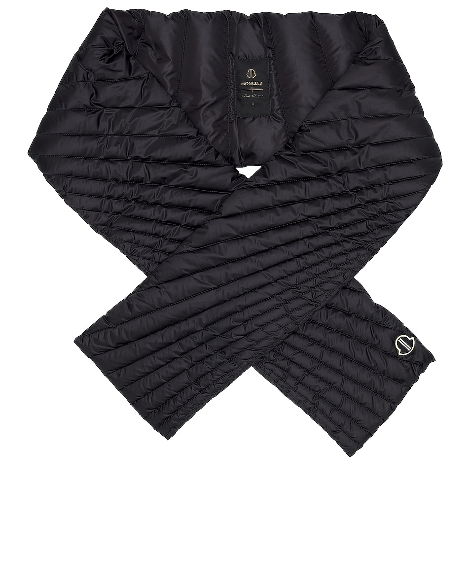 Image 1 of Rick Owens X Moncler Radiance Scarf in Black
