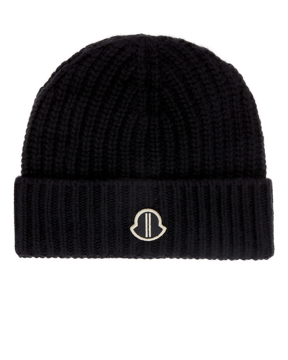 Image 1 of Rick Owens X Moncler Beanie in Black