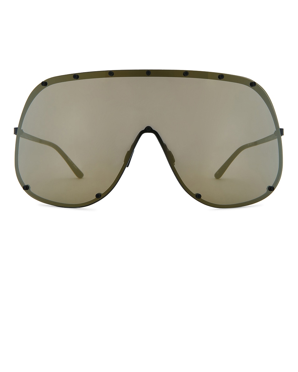 Image 1 of Rick Owens Shield Sunglasses in Black