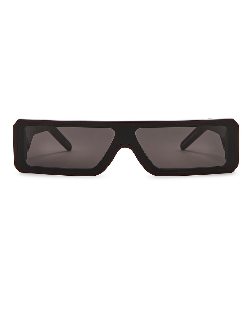 Image 1 of Rick Owens Gethshades Sunglasses in Mahogany & Black