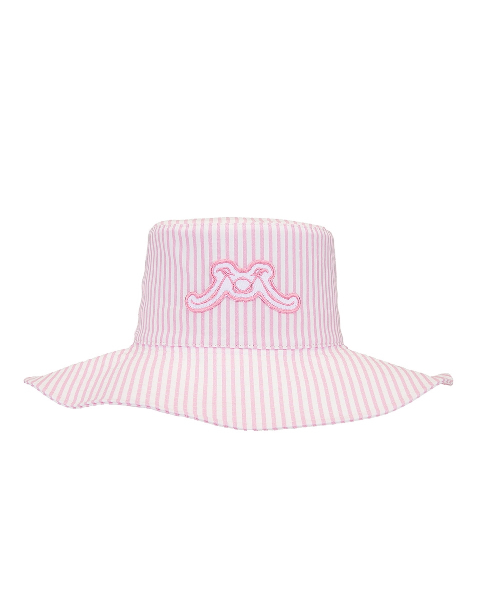 Image 1 of Rowen Rose Maxi Hat in White & Pink