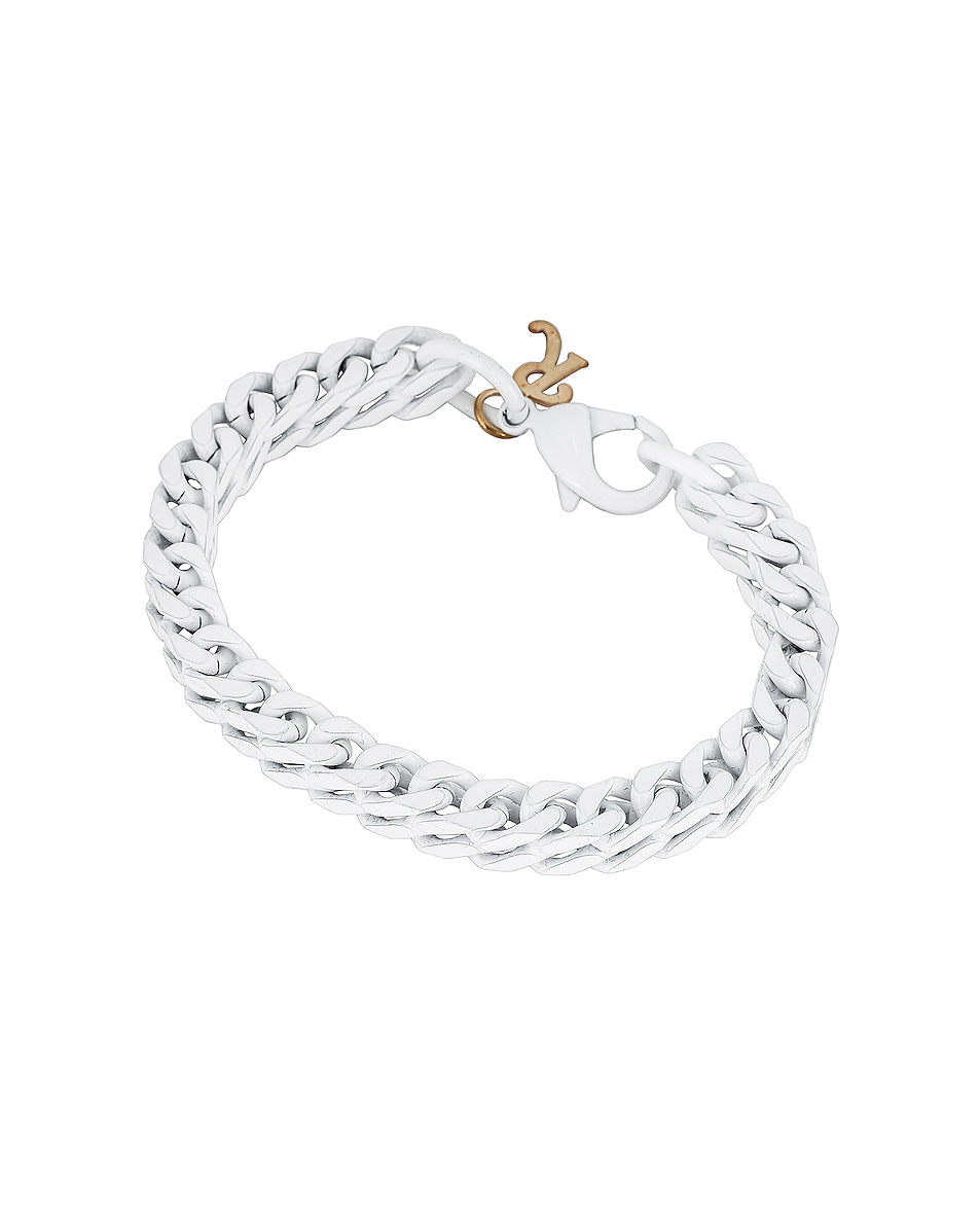 Image 1 of Raf Simons Square Chain Bracelet in White