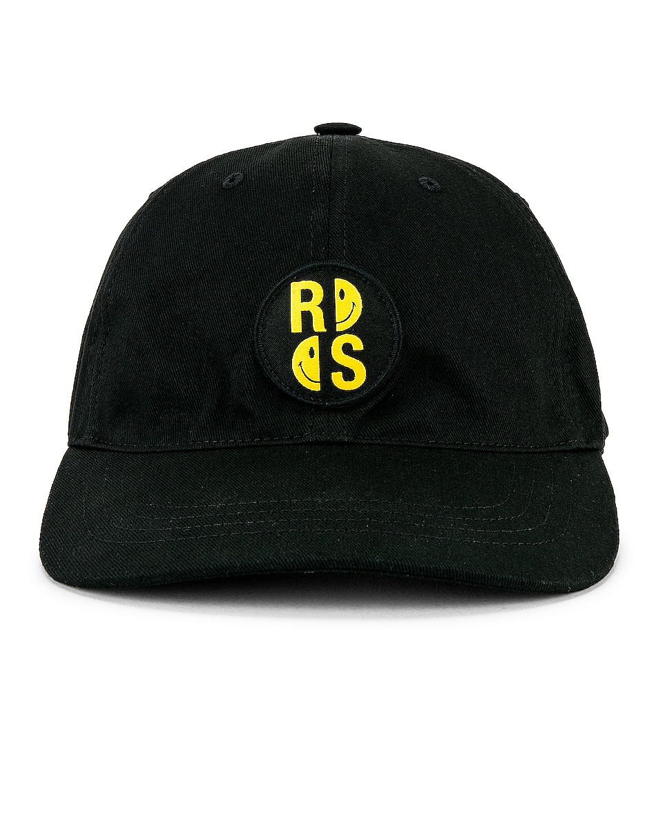 Image 1 of Raf Simons x Smiley RS Smiley Badge Cap in Black