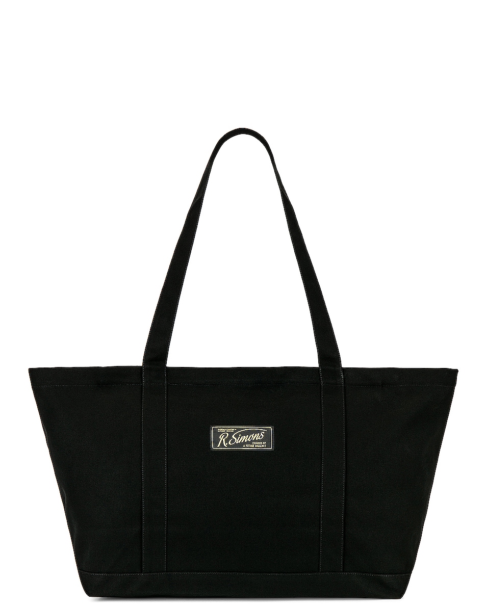 Image 1 of Raf Simons Oversized Canvas Tote Bag in Black