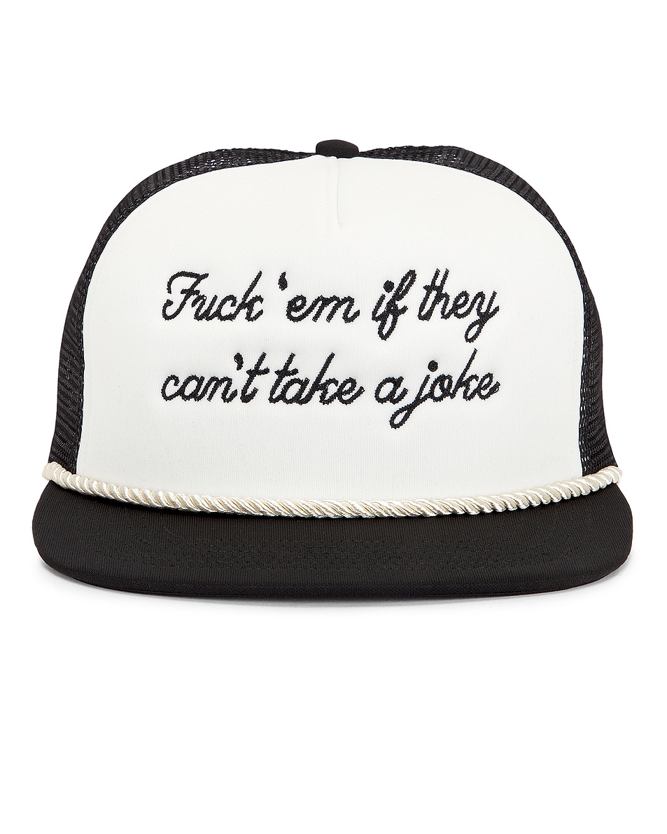 Image 1 of Remington Stone Joker Trucker Hat in Black & Creme