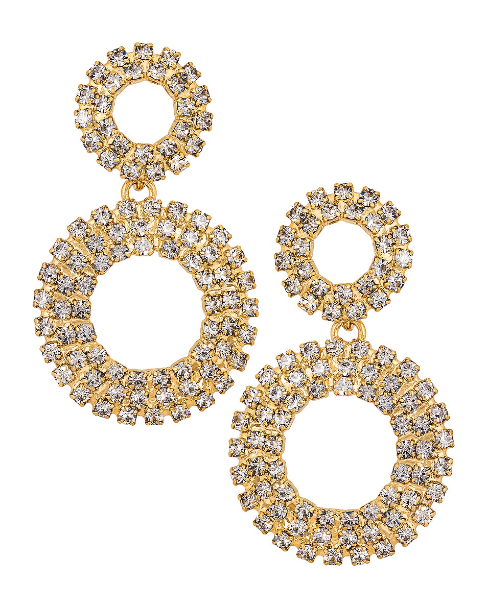 Image 1 of Rosantica Missy Earrings in Gold & Crystals