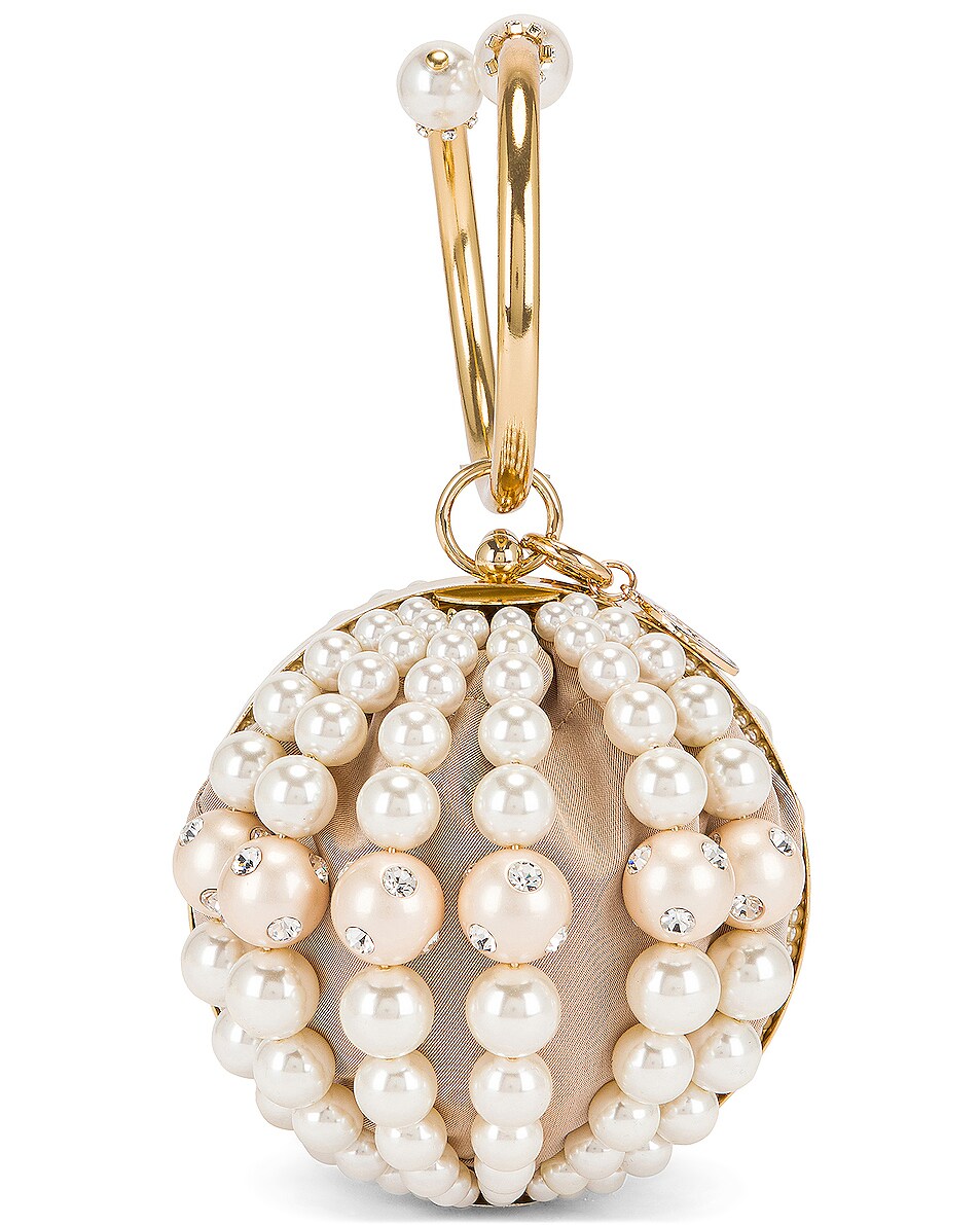 Image 1 of Rosantica Mini Billie Bag in Gold, Pearls & Crystals