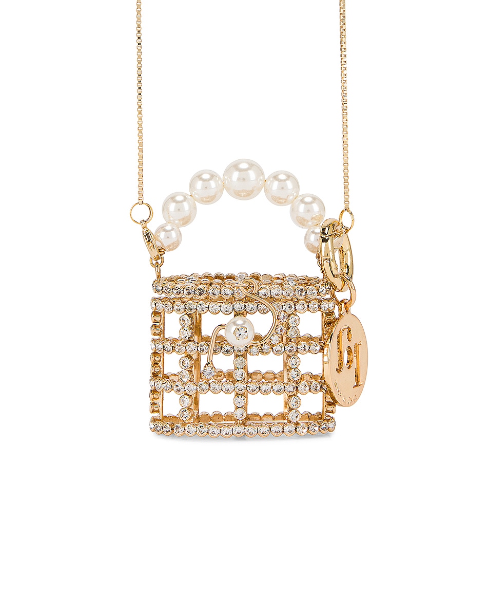 Image 1 of Rosantica Baby Holli Bag in Gold & Crystals
