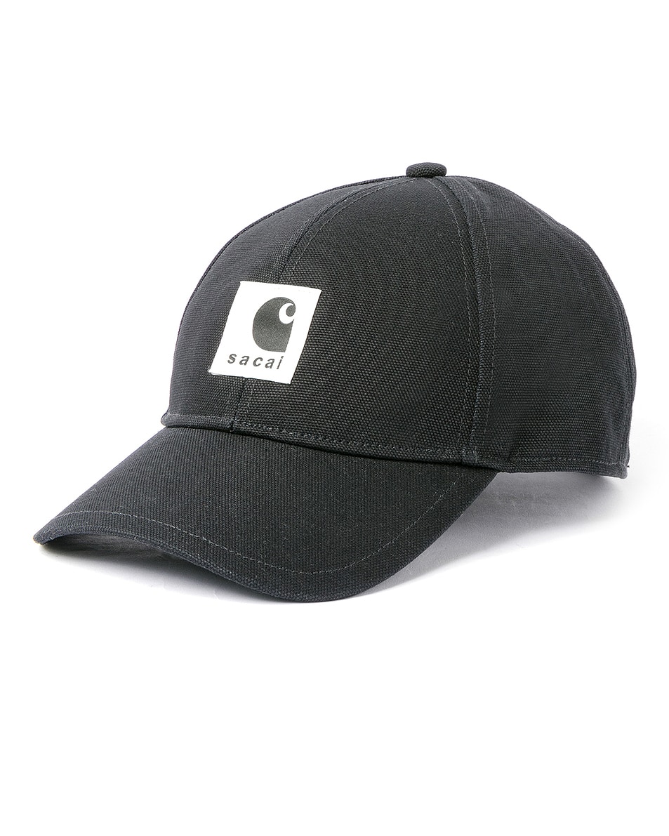 Image 1 of Sacai x Carhartt Wip Duck Cap in Black