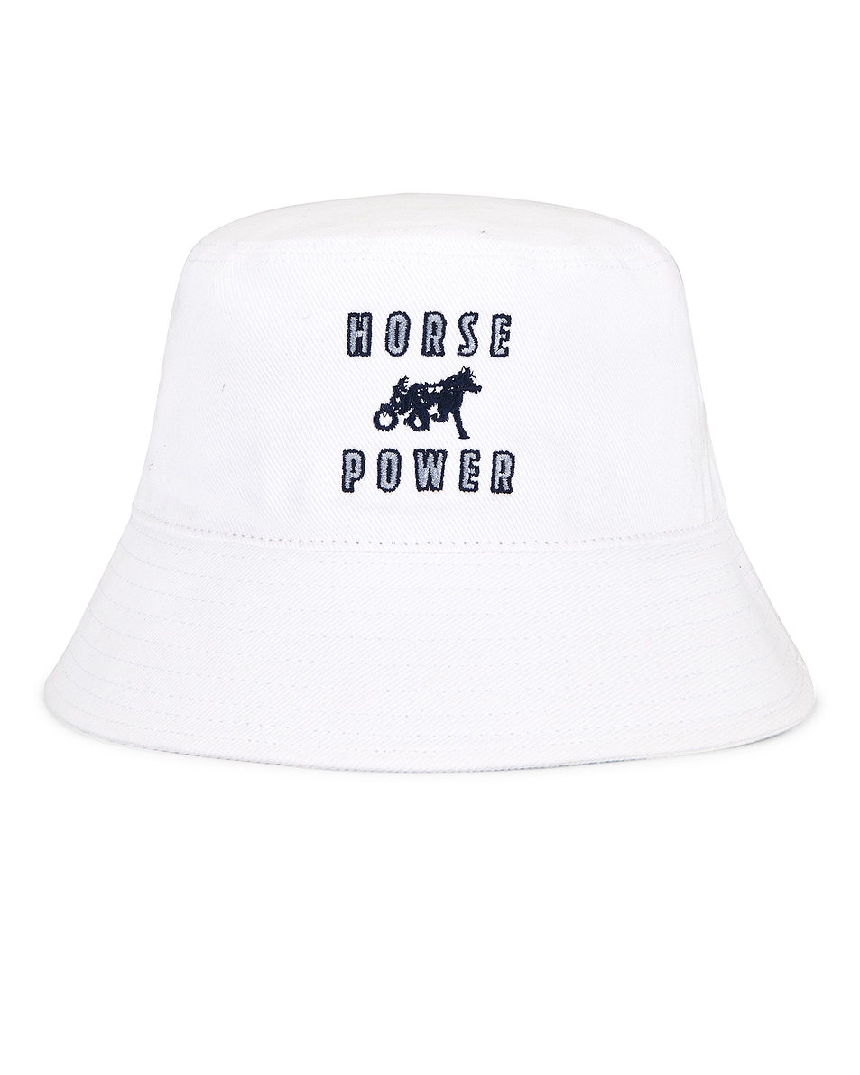 Image 1 of Siegelman Stable Embroidered Bucket Hat in White