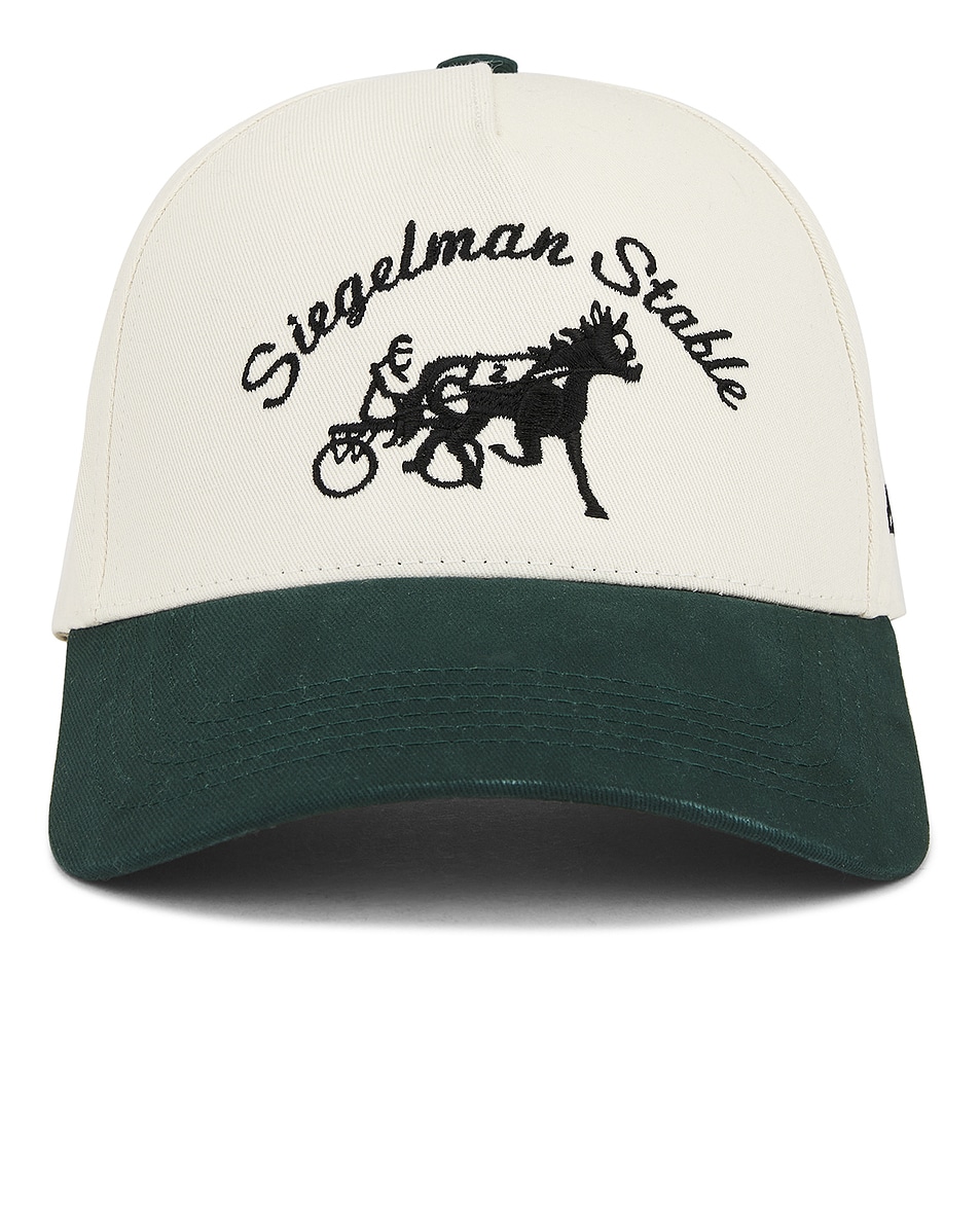 Image 1 of Siegelman Stable Hat in Cream, Green, & Black