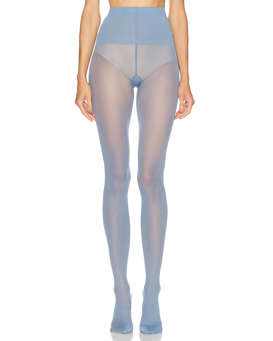 Image 1 of SWEDISH STOCKINGS Svea Premium Tights in Dusty Blue