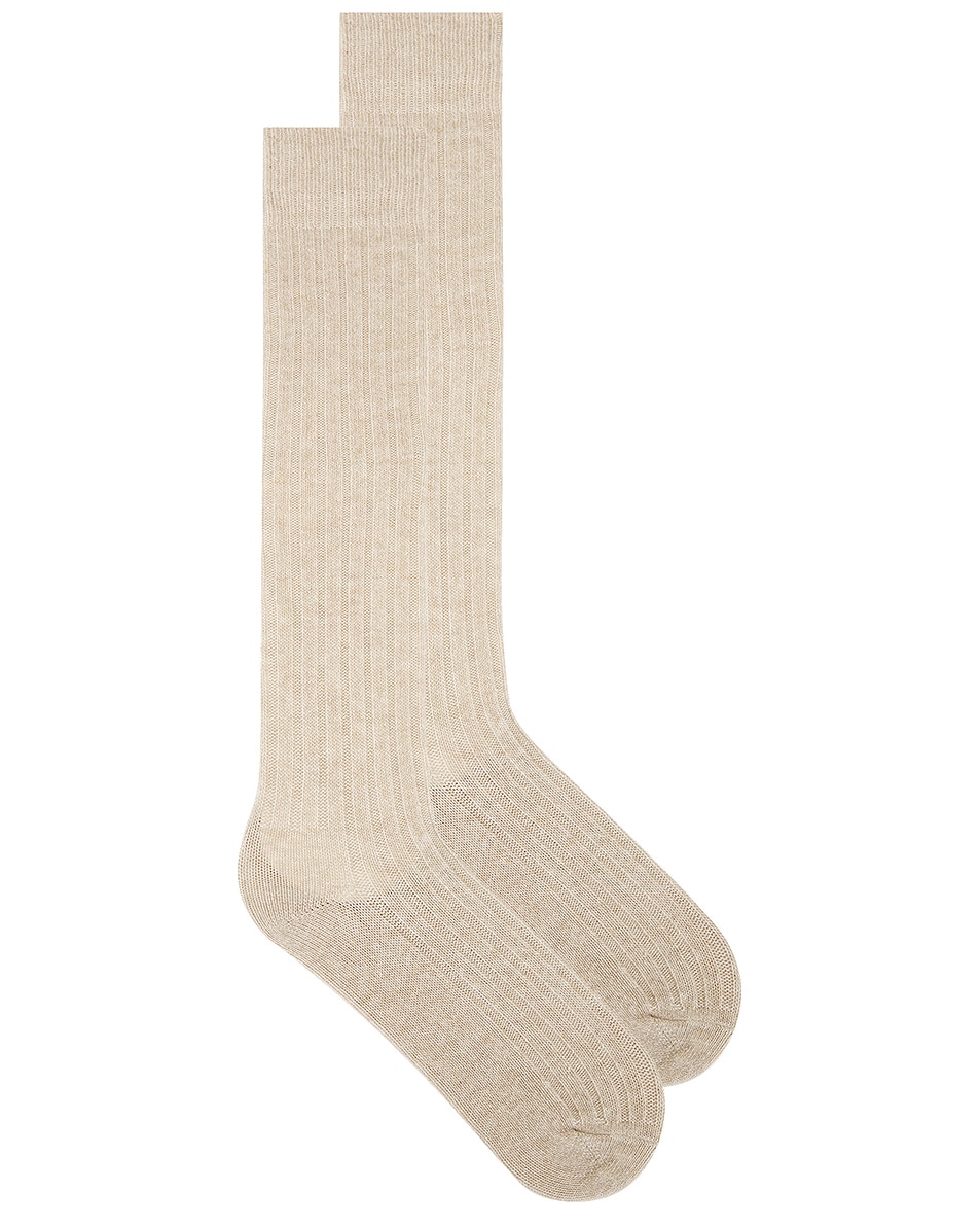Image 1 of SWEDISH STOCKINGS Bodil Chunky Knee High Socks in Oat