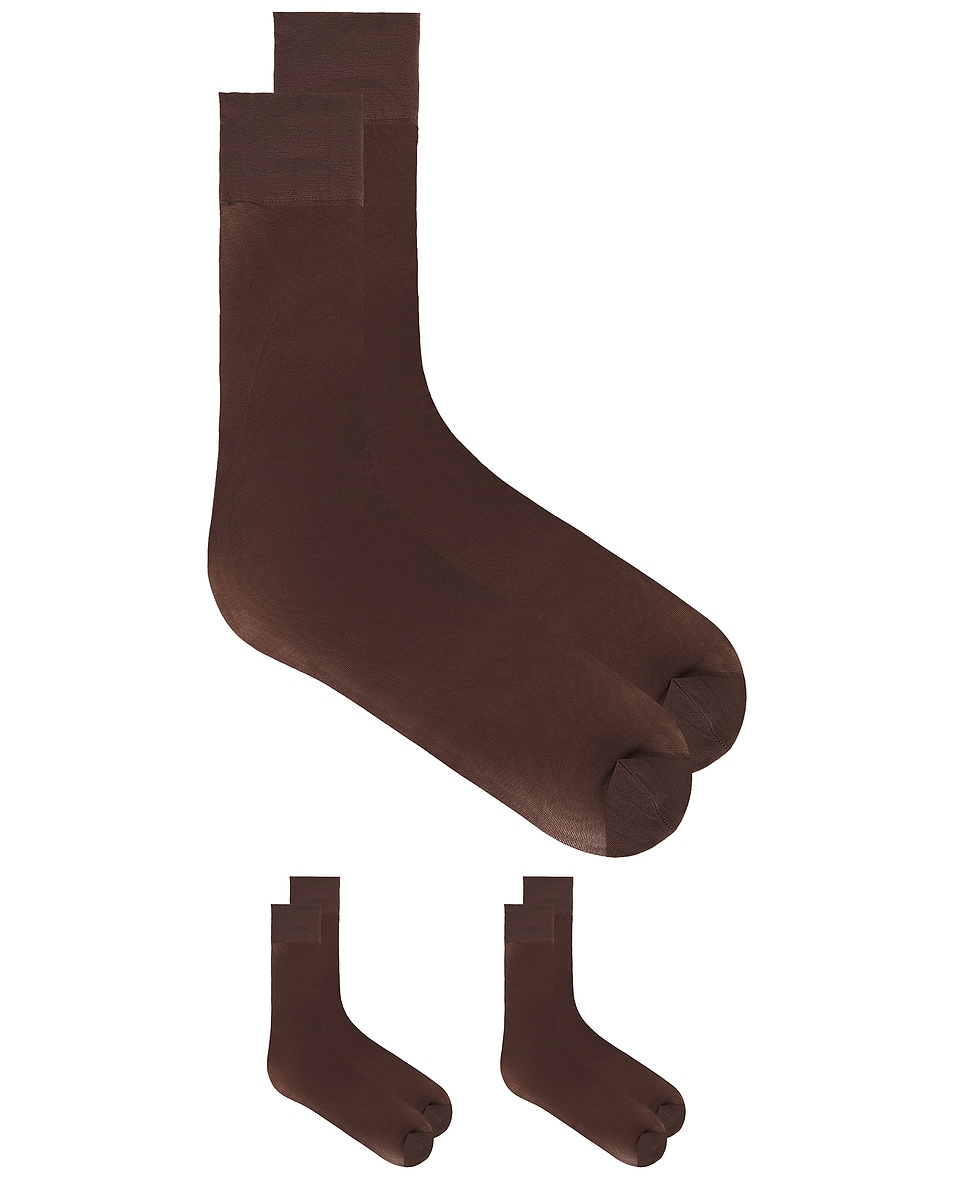 Image 1 of SWEDISH STOCKINGS Elin Premium Knee High 2-Pack Socks in Dark Brown