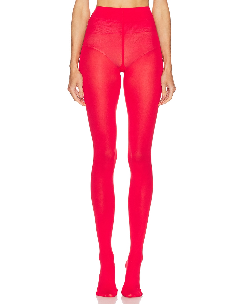Image 1 of SWEDISH STOCKINGS Olivia Premium Tights in Sharp Red