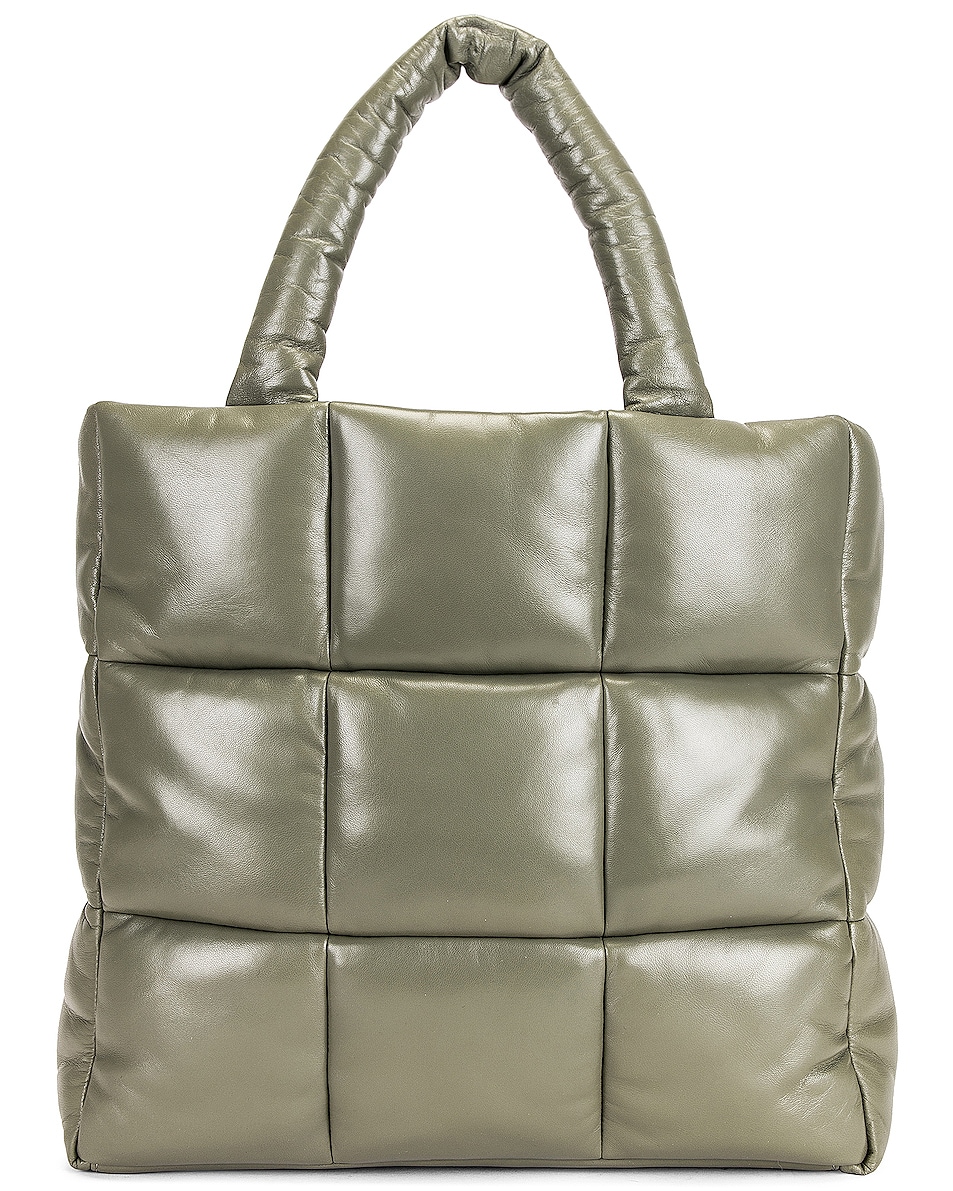 Image 1 of STAND STUDIO Assante Leather Puffy Bag in Olive