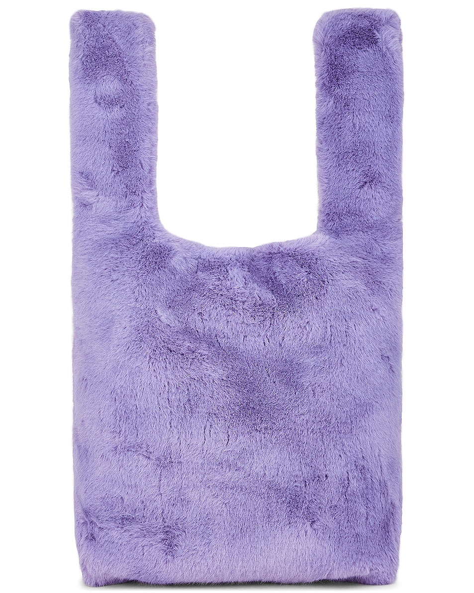 Image 1 of STAND STUDIO Market Faux Fur Bag in Light Purple