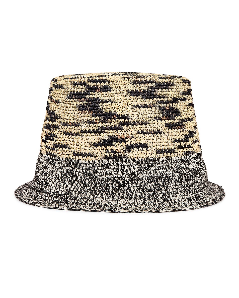 Image 1 of SENSI STUDIO Lamp Shade Hippie Hat in Natural & Black