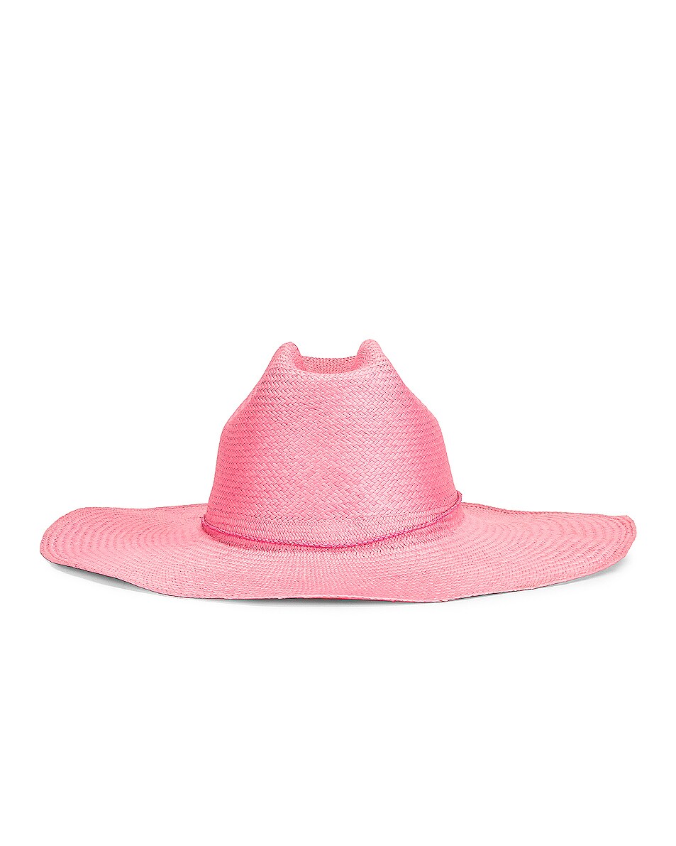 Image 1 of SENSI STUDIO Long Brim Texas Hat in Pink