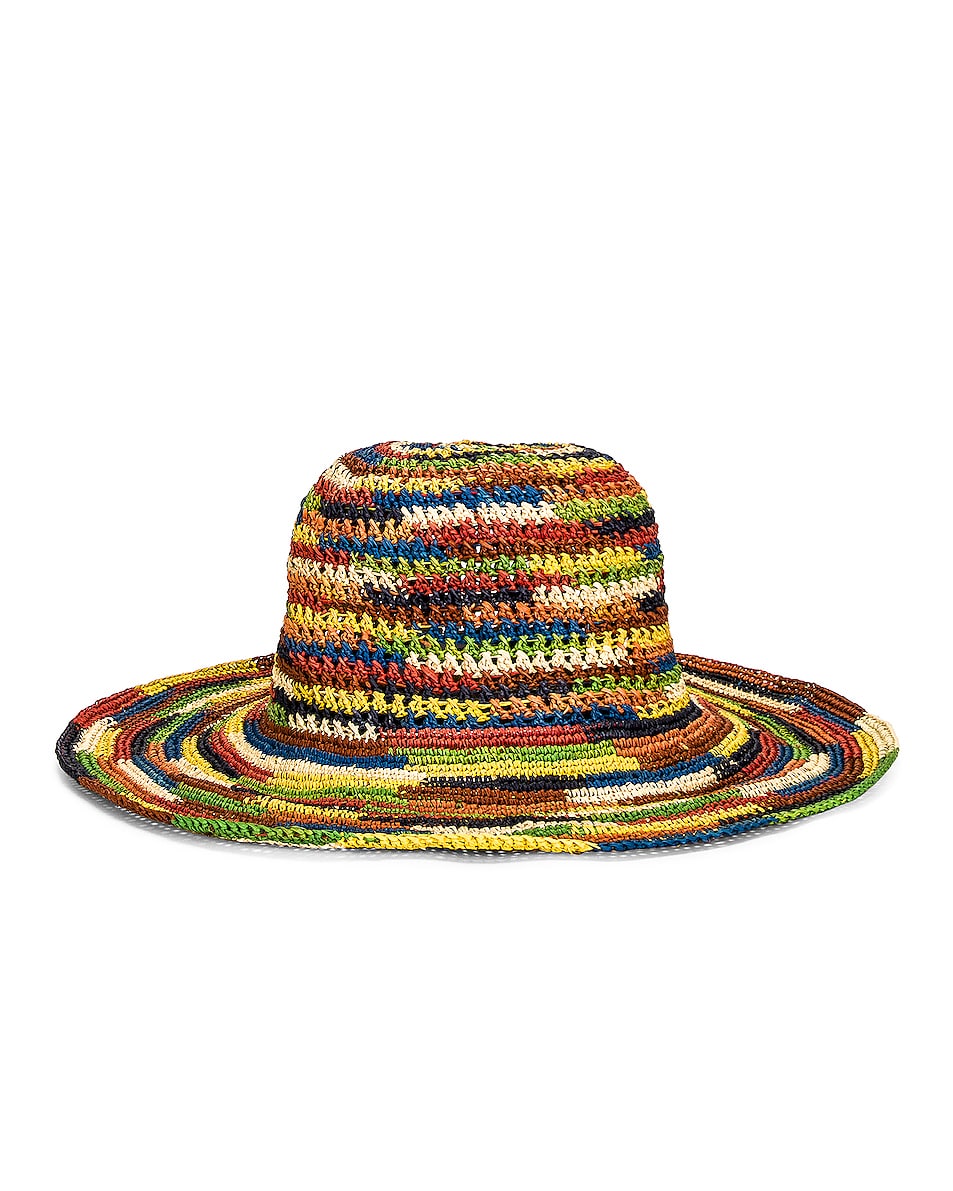Image 1 of SENSI STUDIO Hippie Fiesta Hat in Multicolor