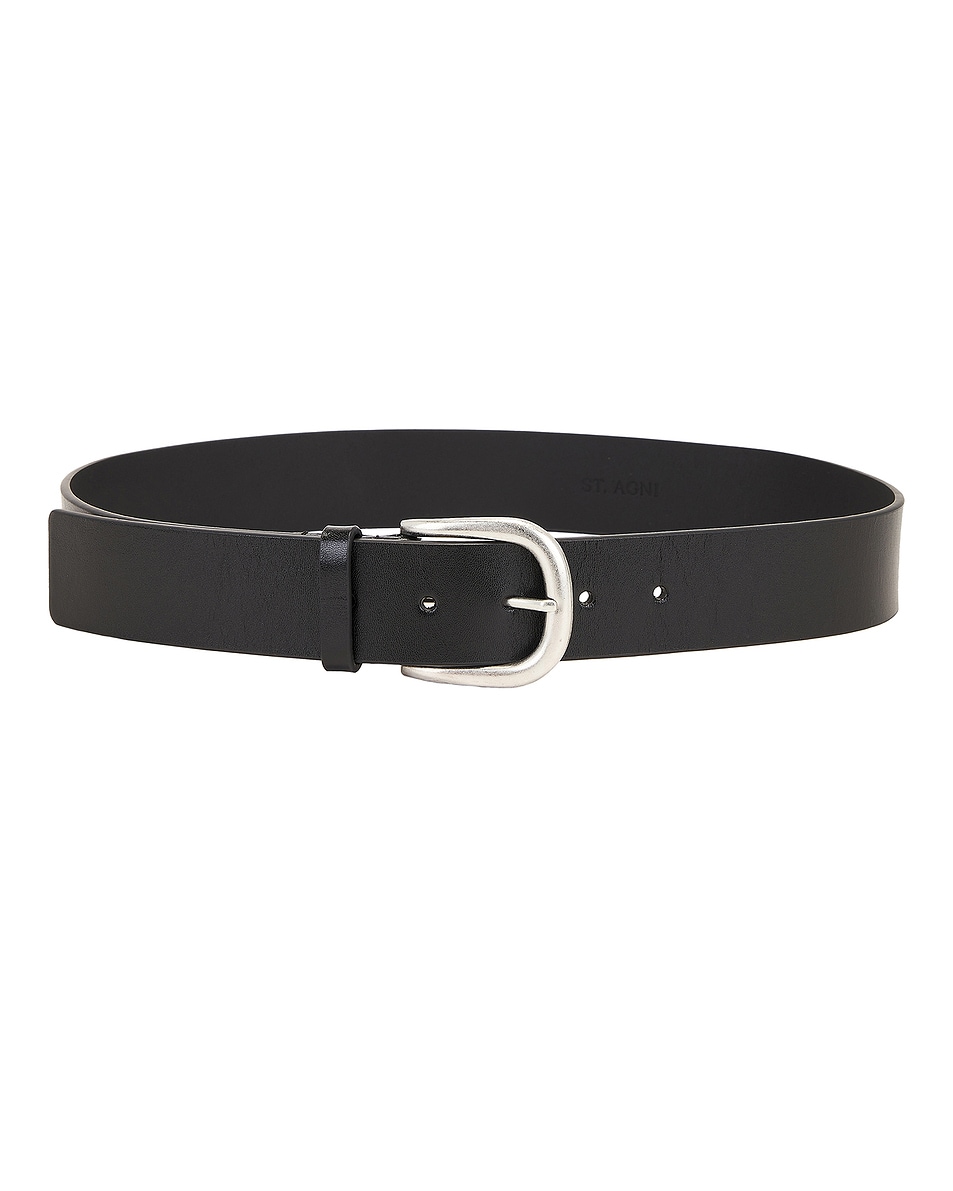 Image 1 of St. Agni Classic Buckle Belt in Black