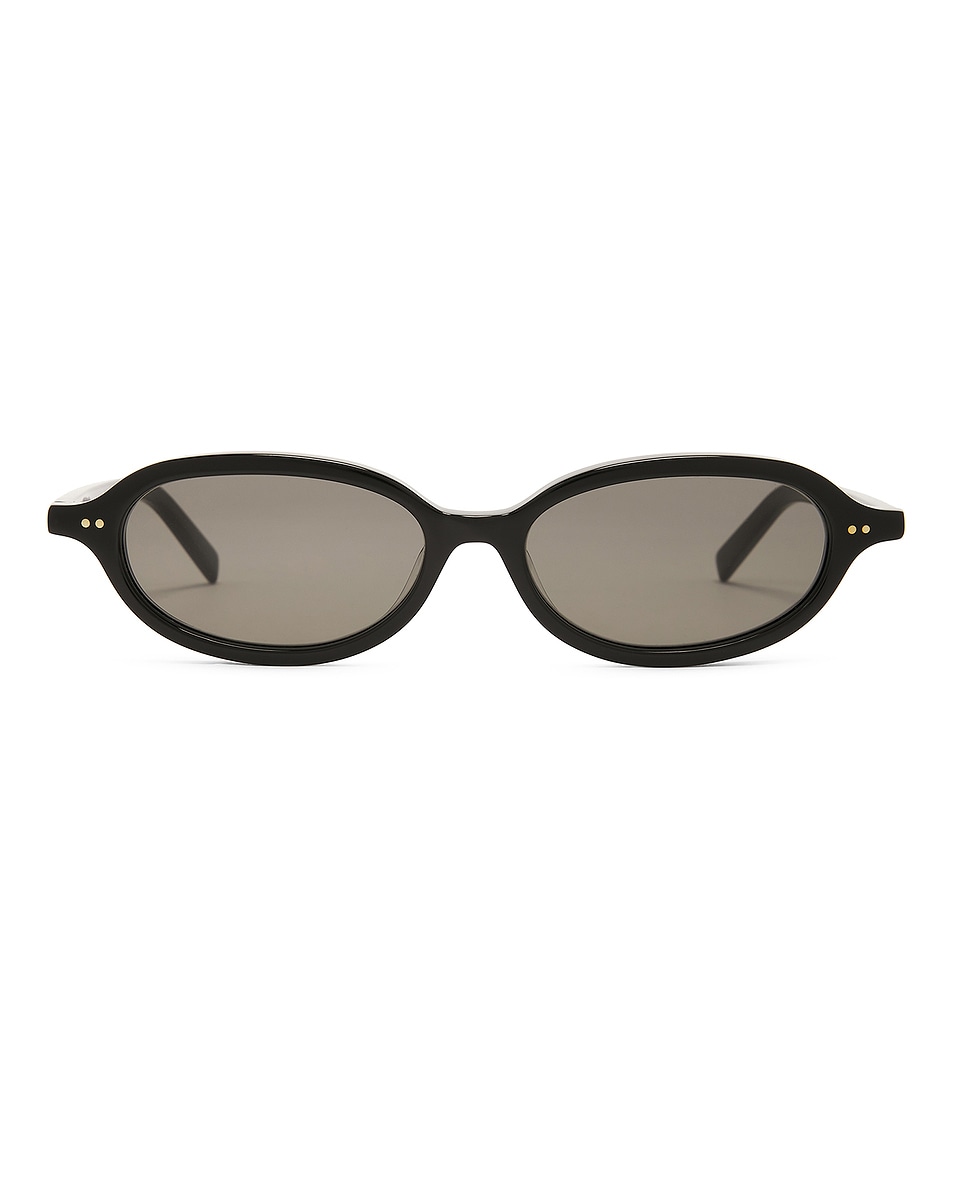 Image 1 of St. Agni 90s Slim Oval Sunglasses in Black