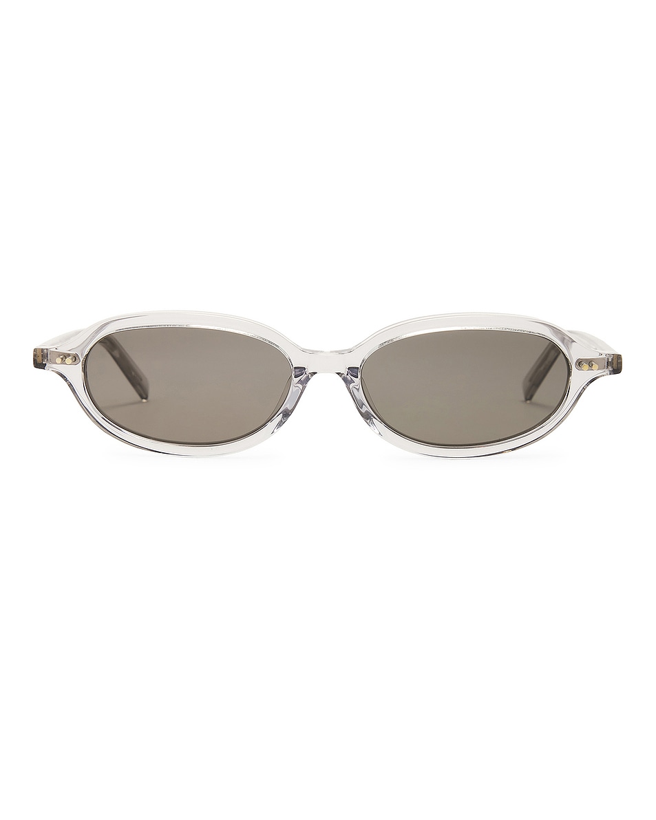 Image 1 of St. Agni 90s Slim Oval Sunglasses in Smoke