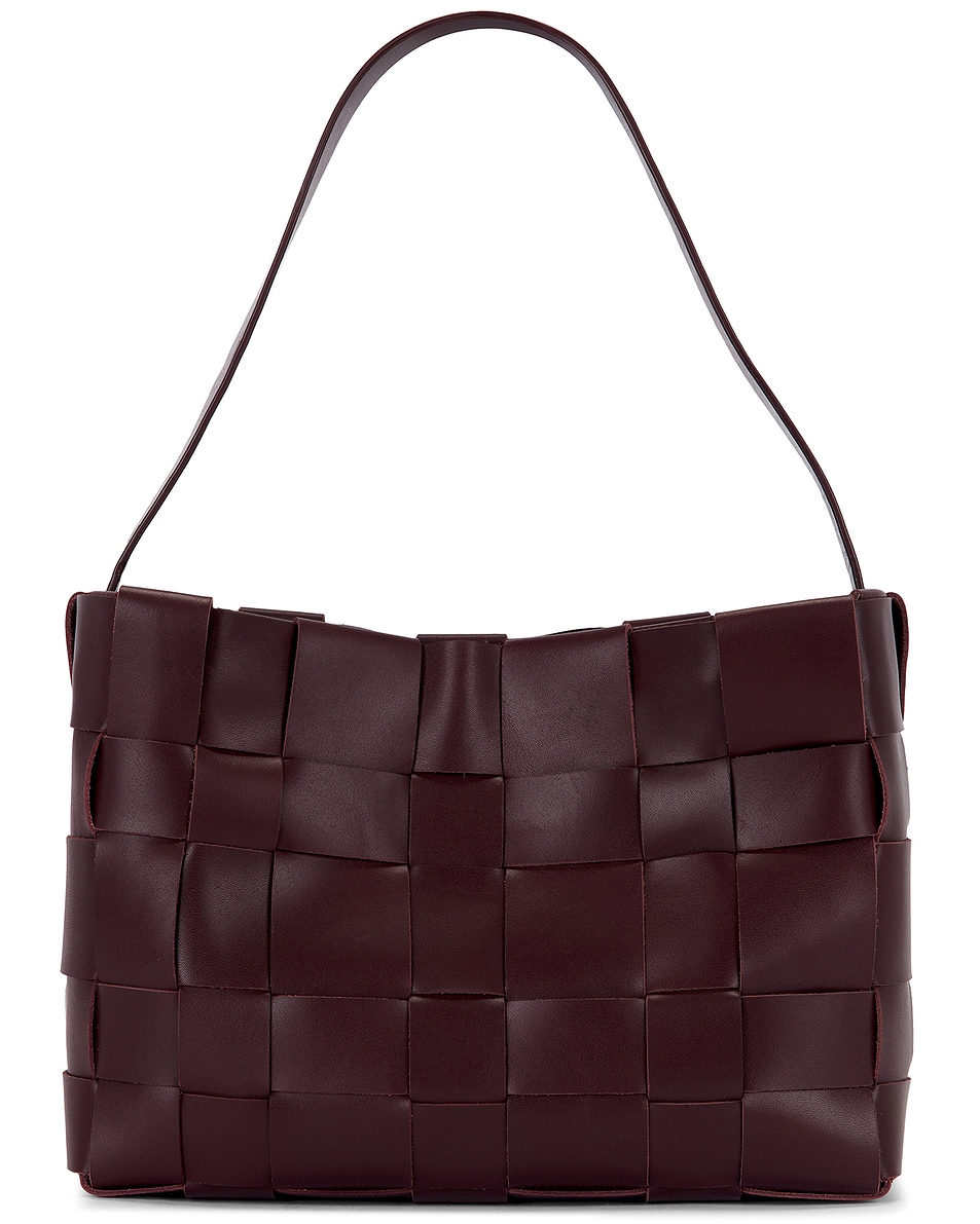 Image 1 of St. Agni Woven Mini Tote Bag in Plum