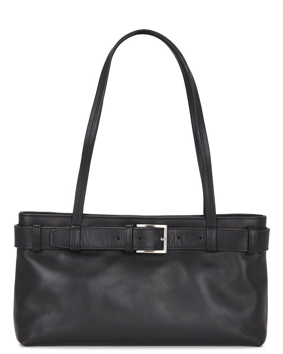 Image 1 of St. Agni Belt Detail Baguette Shoulder Bag in Black