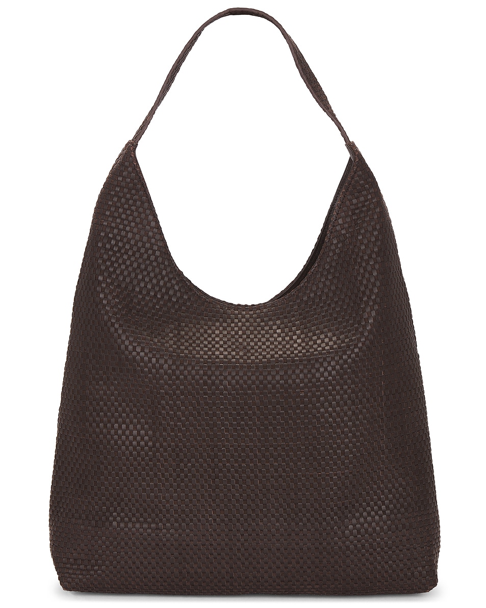 Image 1 of St. Agni Lattice Weave Large Tote Bag in Coffee