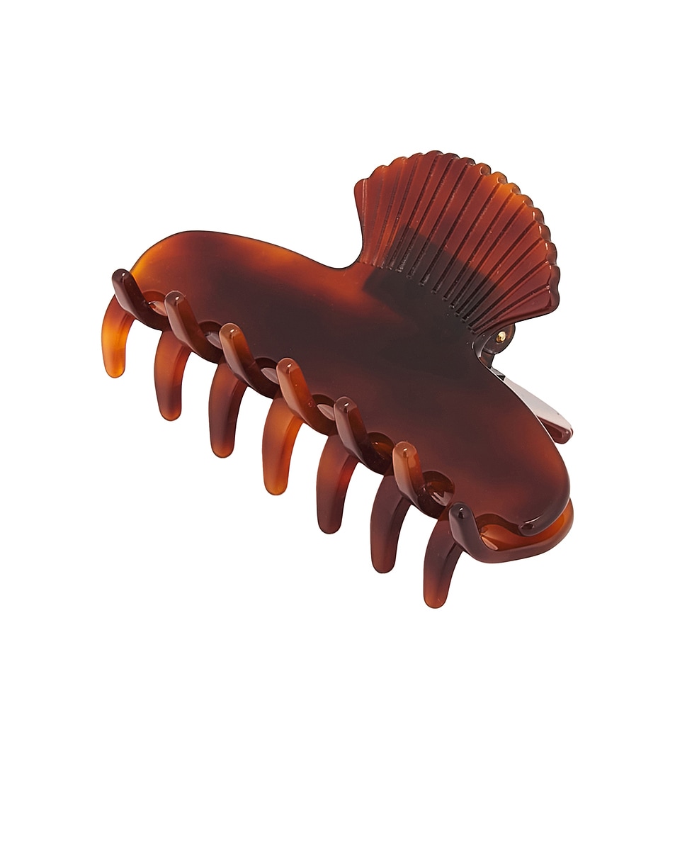 Image 1 of SOPHIE BUHAI Small Fan Shell Hair Claw in Tortoise