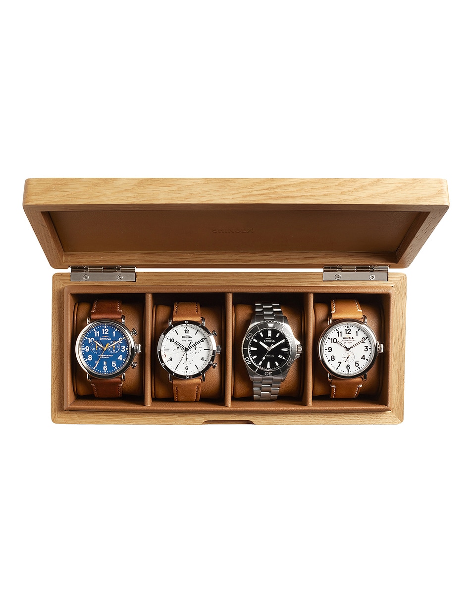 Image 1 of Shinola Watch Collector's Box in Oak & Navy