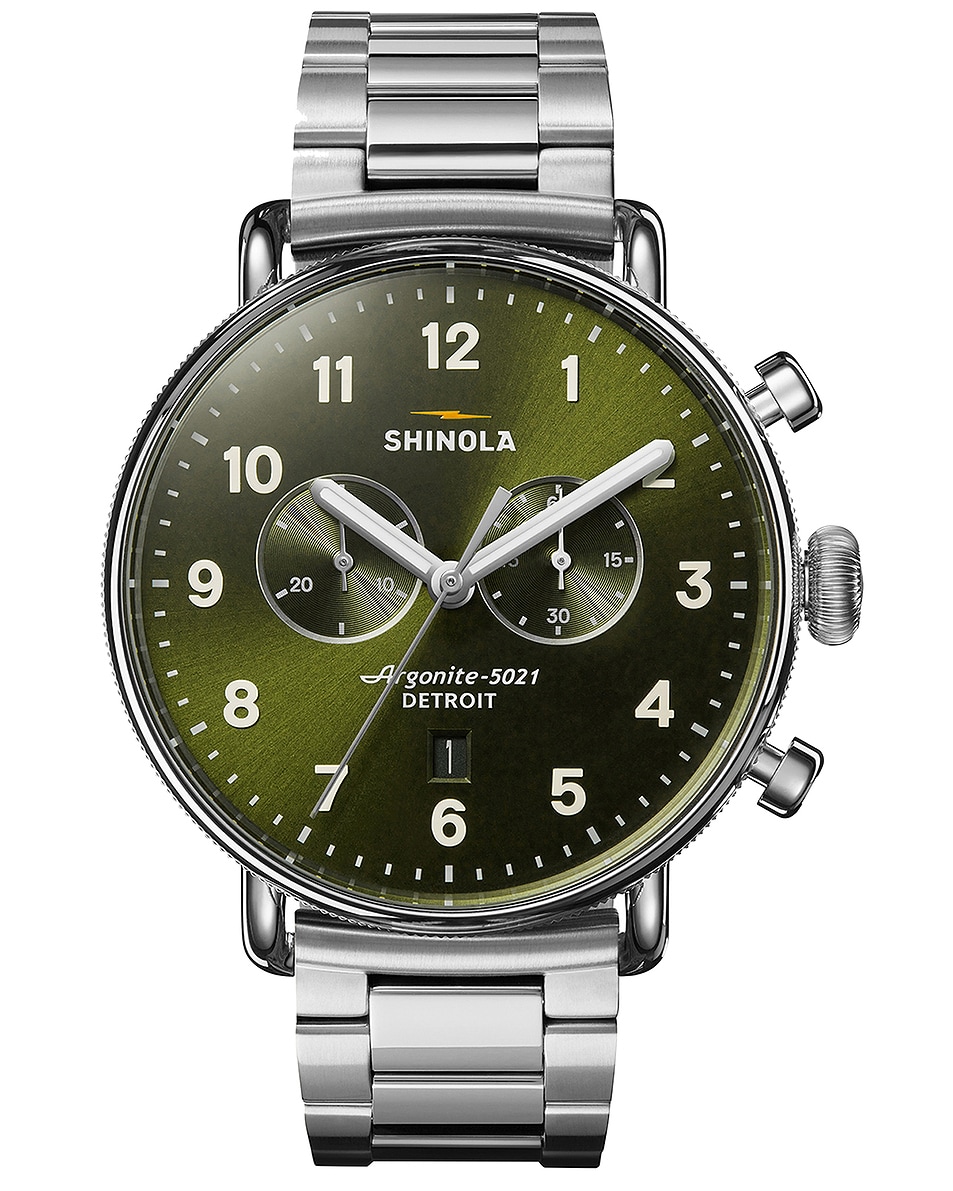 Image 1 of Shinola Canfield Chronograph 43mm in Dark Olive