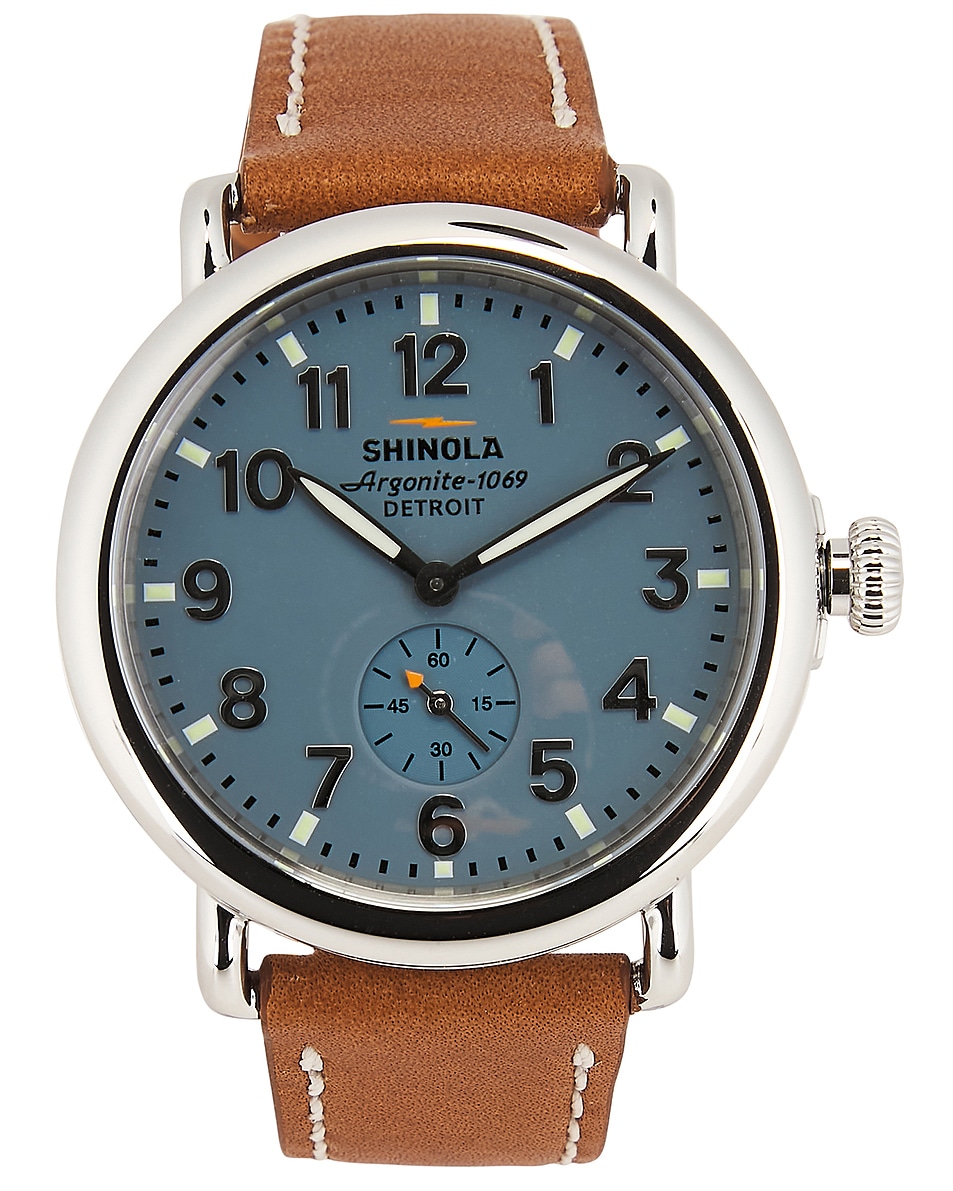 Image 1 of Shinola Runwell 41mm Watch in Gray Blue