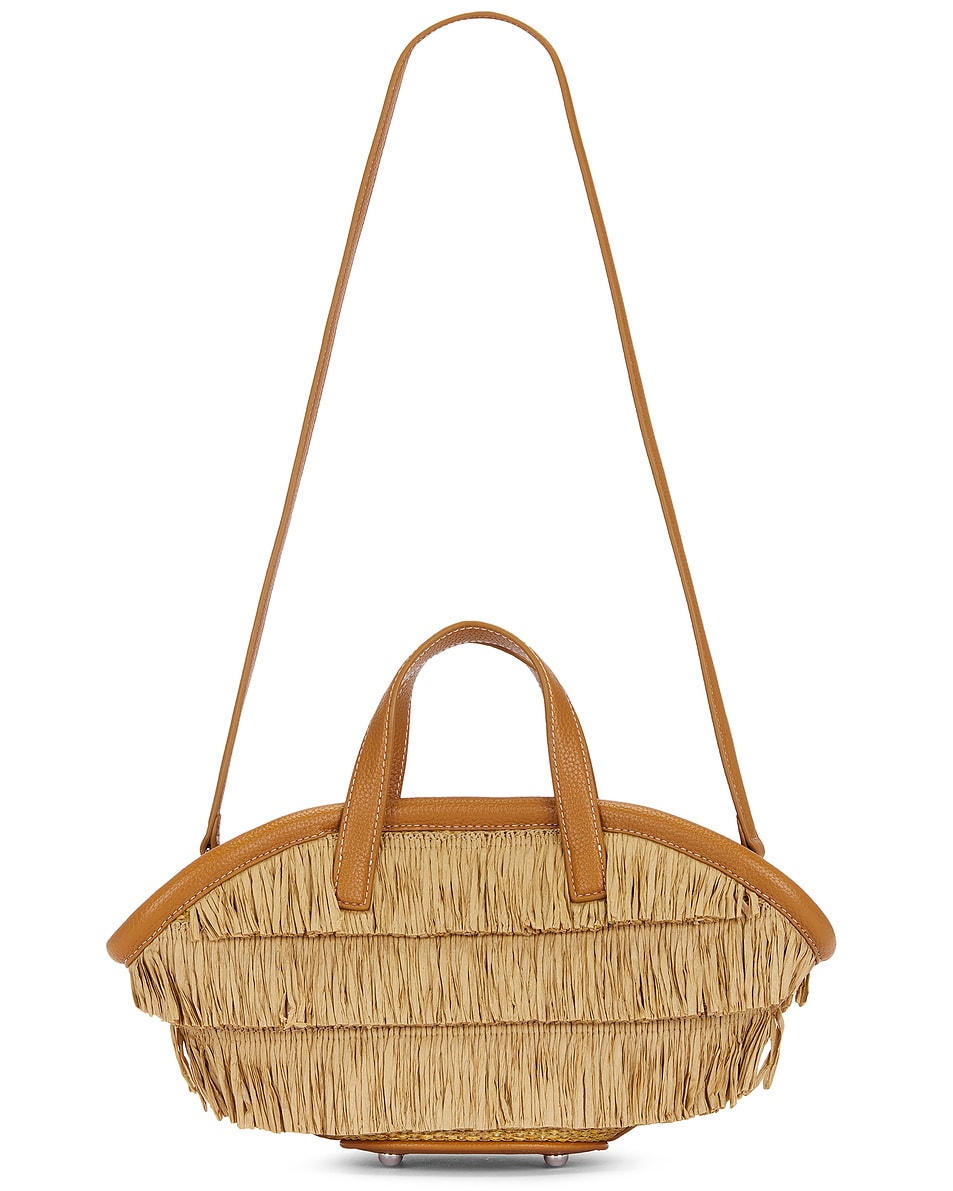 Image 1 of SIMONMILLER Mini Fringe Mercado Tote Bag in Natural