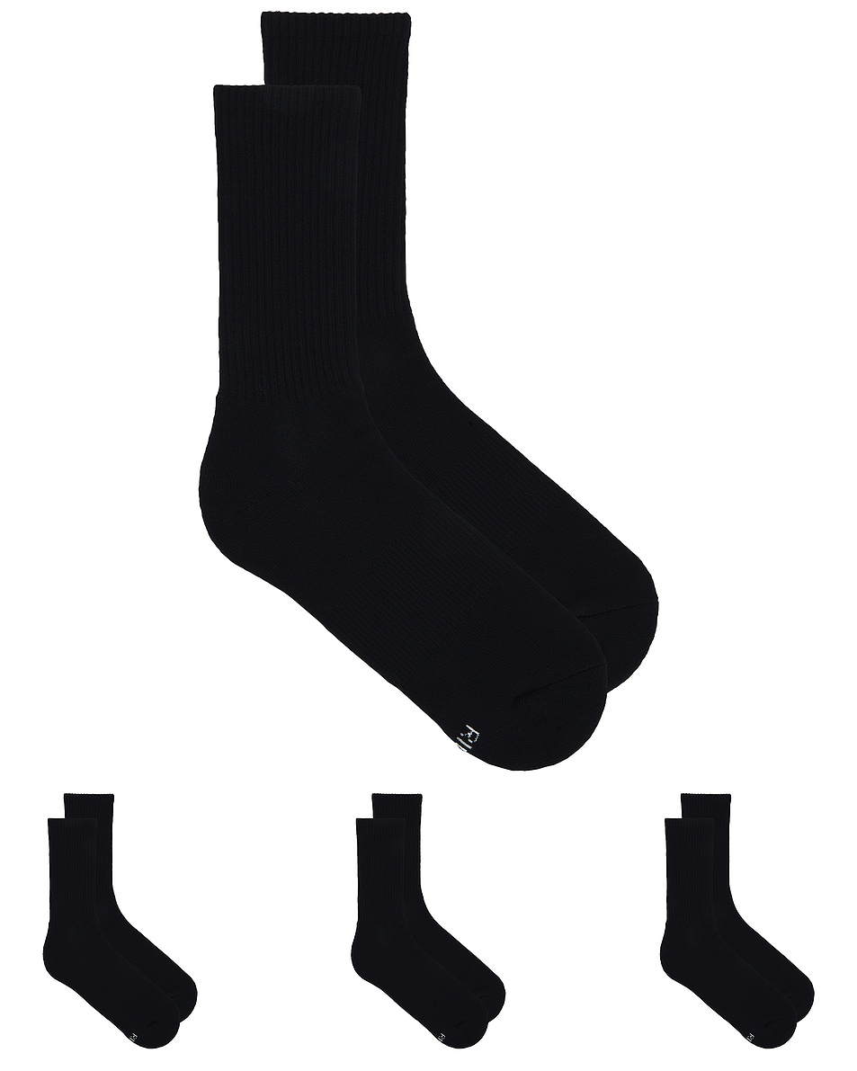 Image 1 of SKIMS Tube Crew Sock 3 Pack in Onyx