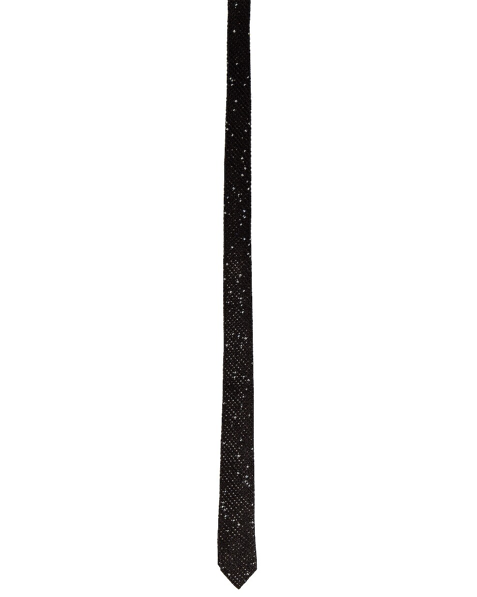 Image 1 of Saint Laurent Tie in Black Silver